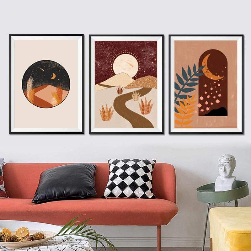 Terracotta Boho Canvas Wall Art