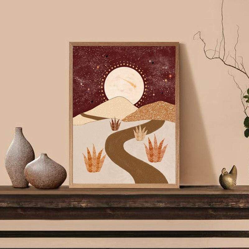 Terracotta Boho Canvas Wall Art