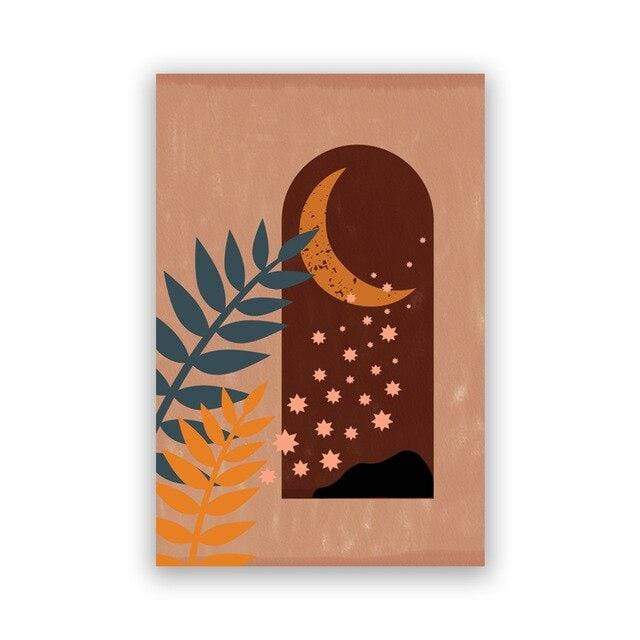 Terracotta Boho Canvas Wall Art