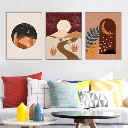 Terracotta Boho Canvas Wall Art