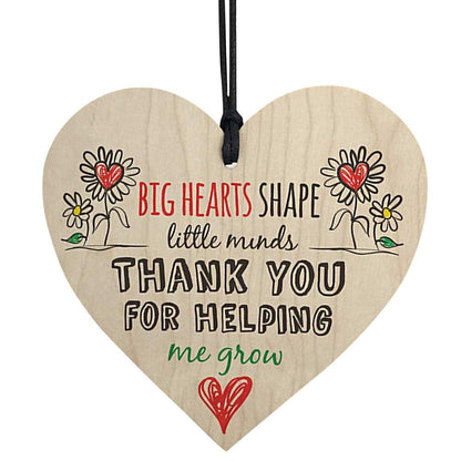 Thank You For Helping Me Grow Wooden Plaque