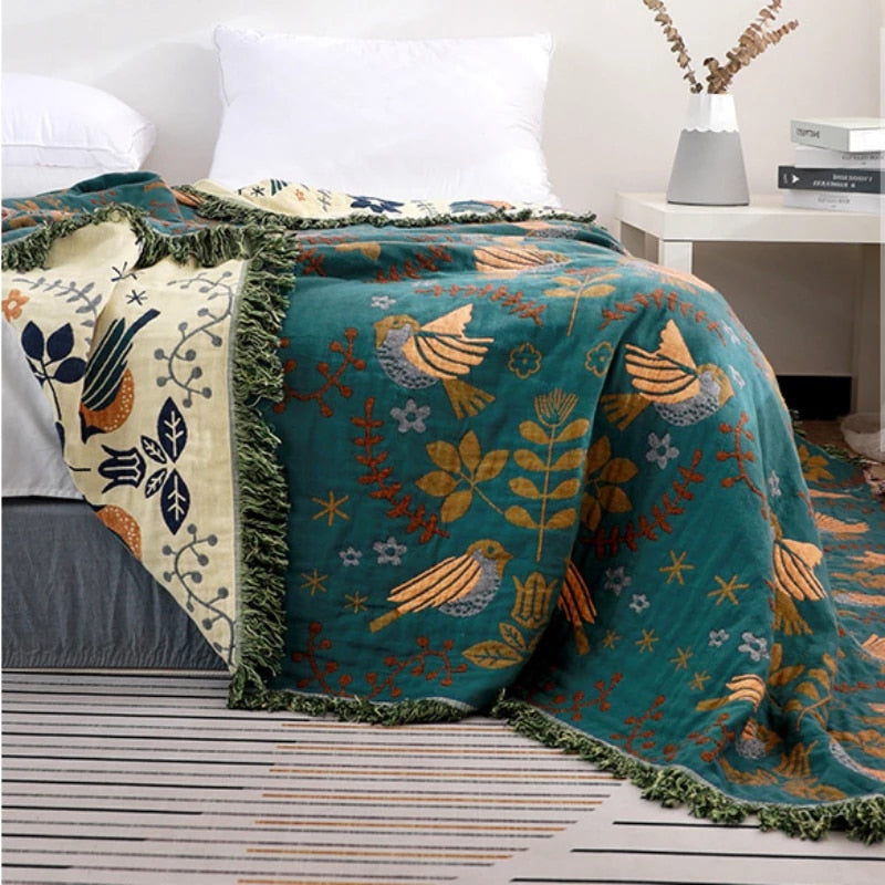 The Flock Of Birds Throw Blanket