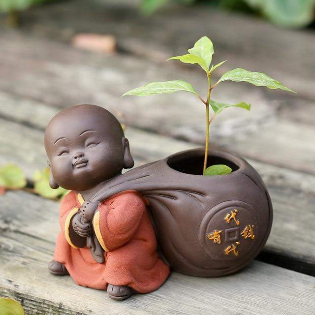 The Little Monk Flower Pot