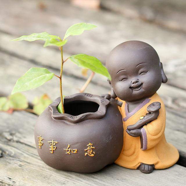 The Little Monk Flower Pot