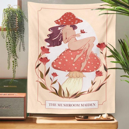 The Mushroom Maiden Tapestry