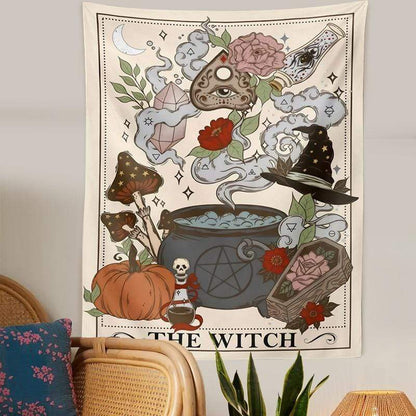 The Witch Tarot Card Tapestry