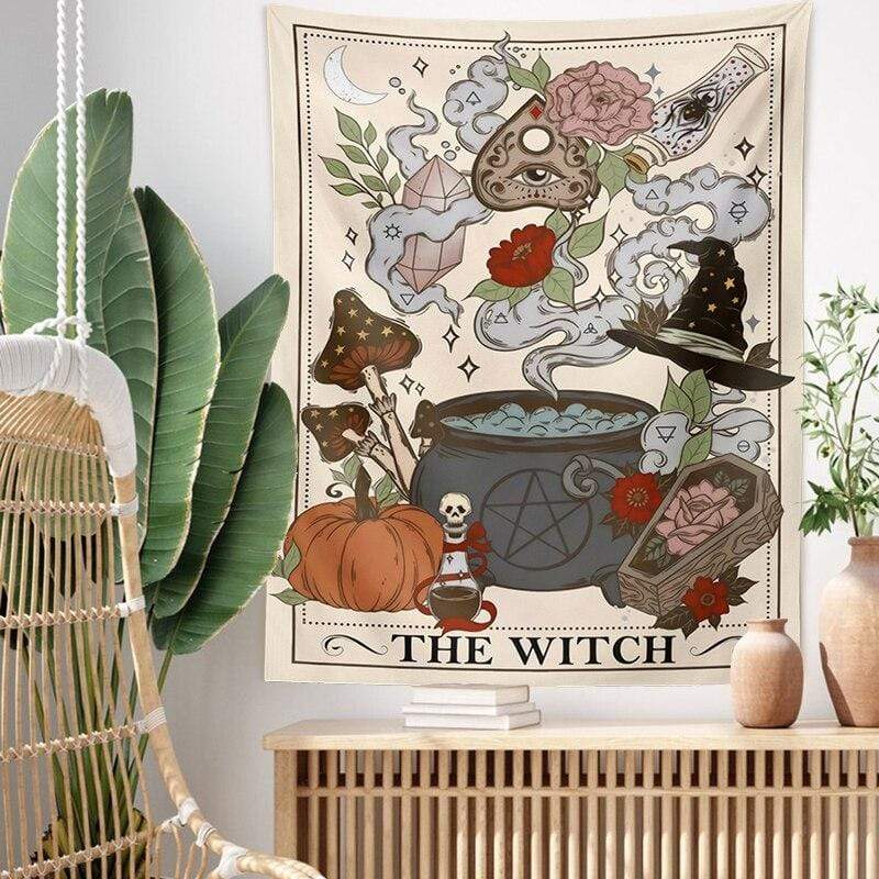 The Witch Tarot Card Tapestry