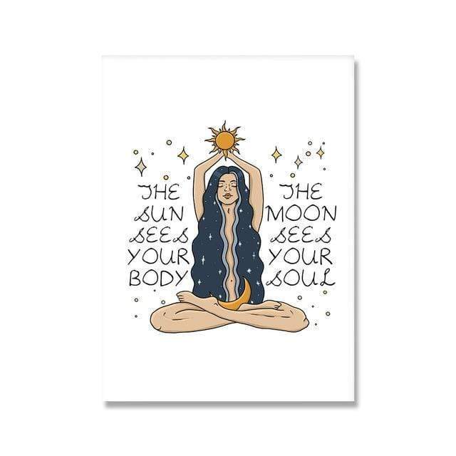 The sun sees your body-The moon sees your soul Wall Art