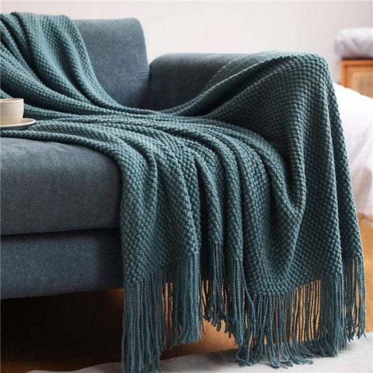 Thickened Knitted Blanket Blankets & Throws