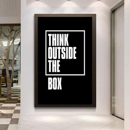 Think Outside The Box Canvas Wall Art