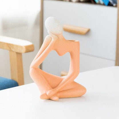 Thinking Man Art Vases