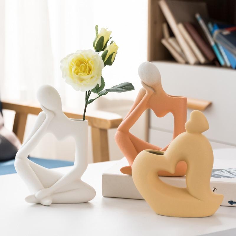 Thinking Man Art Vases