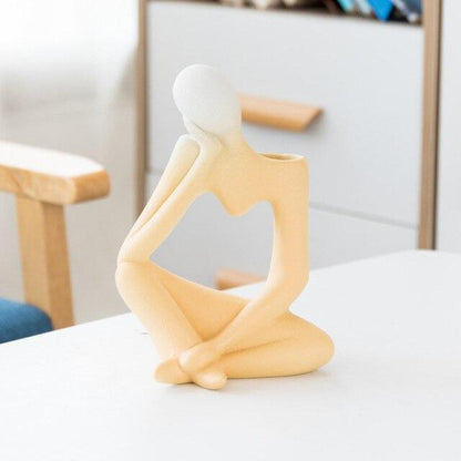 Thinking Man Art Vases