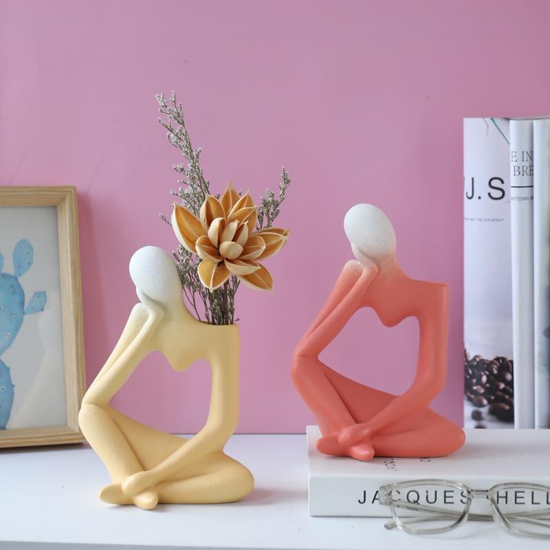 Thinking Man Art Vases