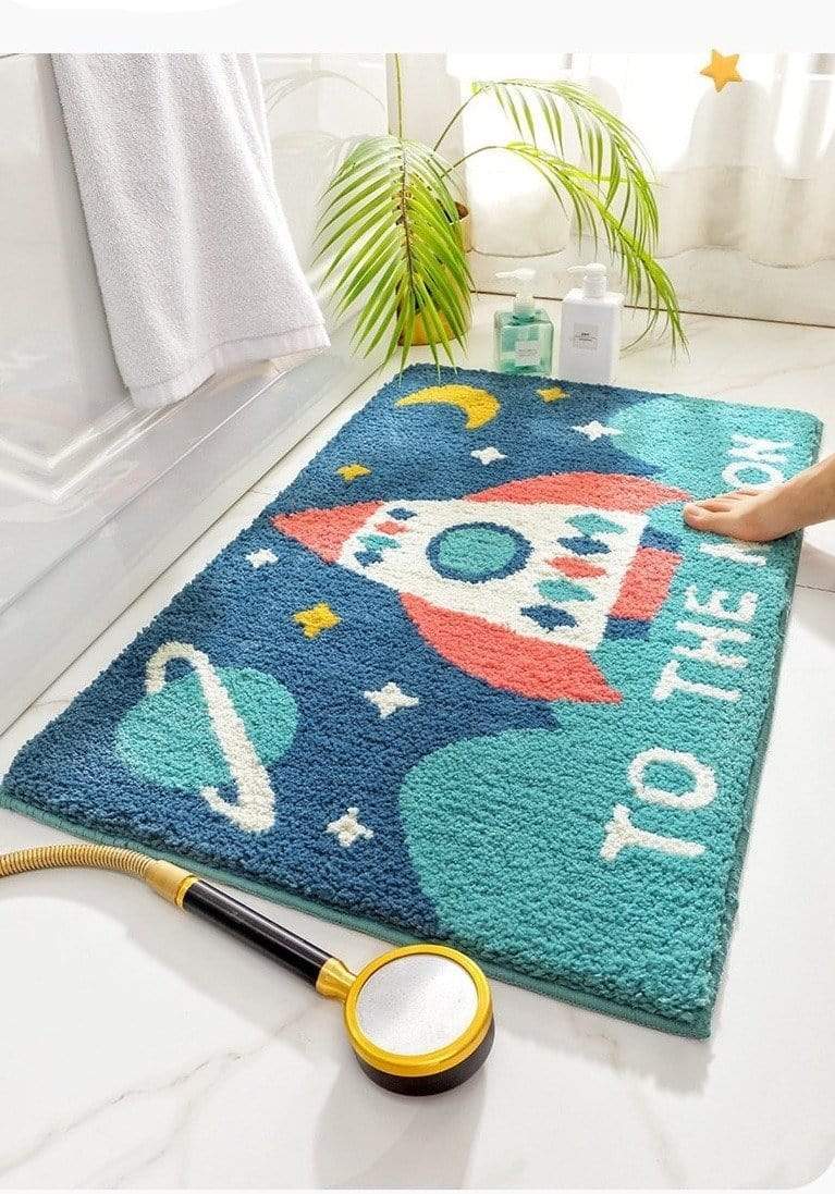 To The Moon Bath Mat Bath Mat