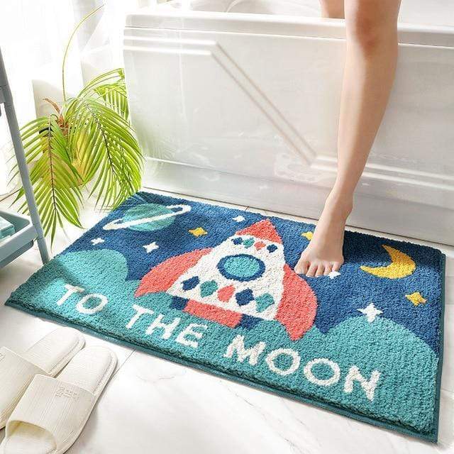 To The Moon Bath Mat Bath Mat