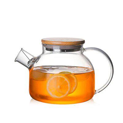 Transparent Borosilicate Glass Teapot Beverage Servers