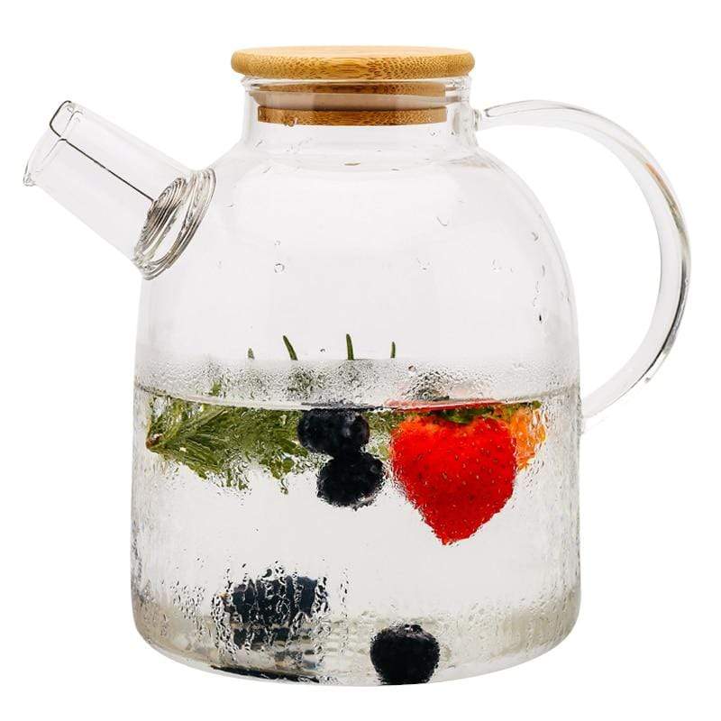 Transparent Borosilicate Glass Teapot Beverage Servers