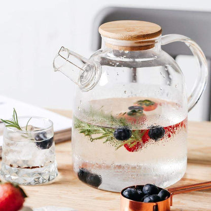 Transparent Borosilicate Glass Teapot Beverage Servers