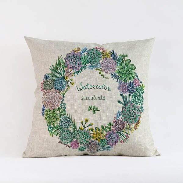 Tropical Succulents Cushion Covers