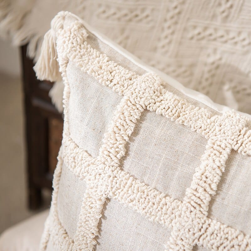 Tufted Boho Throw Cushion Cover