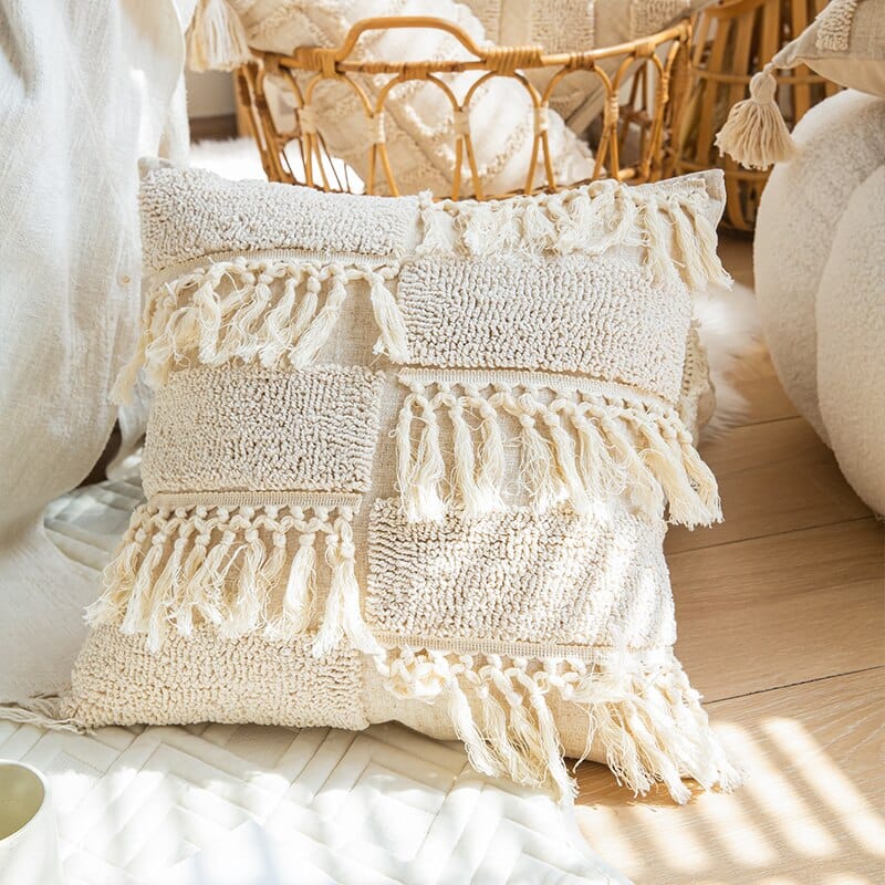 Tufted Boho Throw Cushion Cover