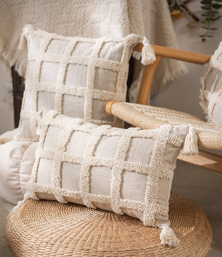 Tufted Boho Throw Cushion Cover