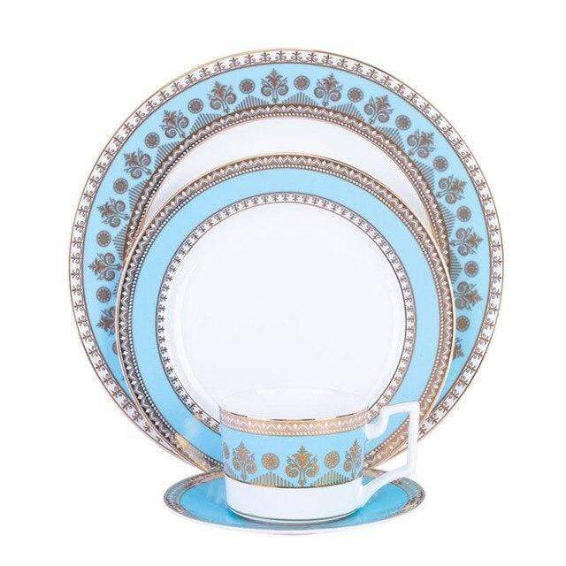 Turquoise 4 Piece Dinner Set