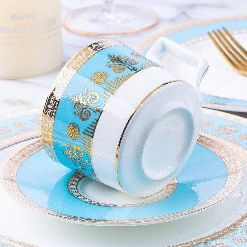 Turquoise 4 Piece Dinner Set