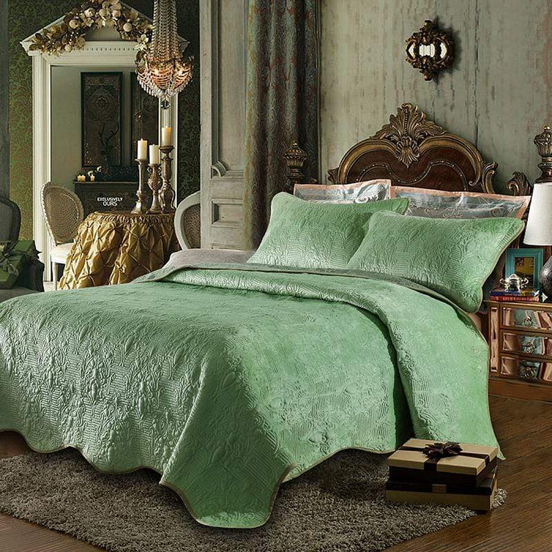 Twill Green Bedspread Cover Quilts & Sets