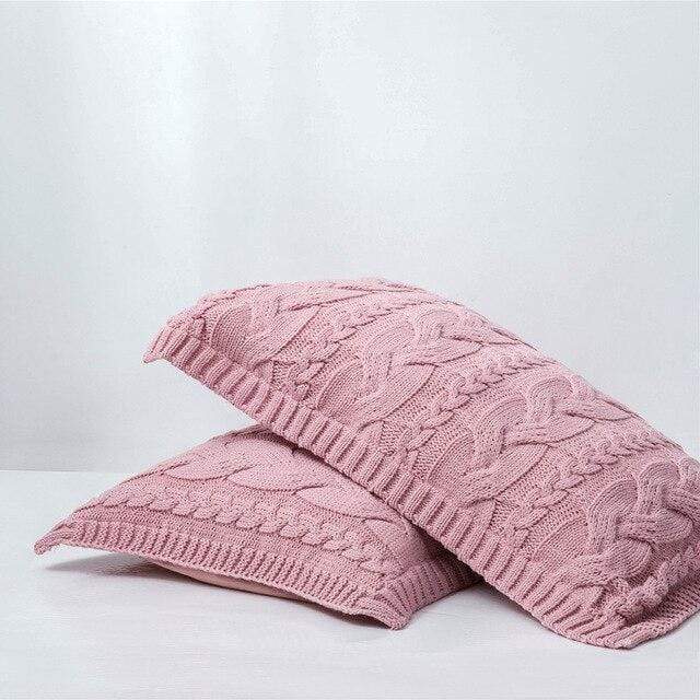 Twist Stripe Knitted Pillow Case