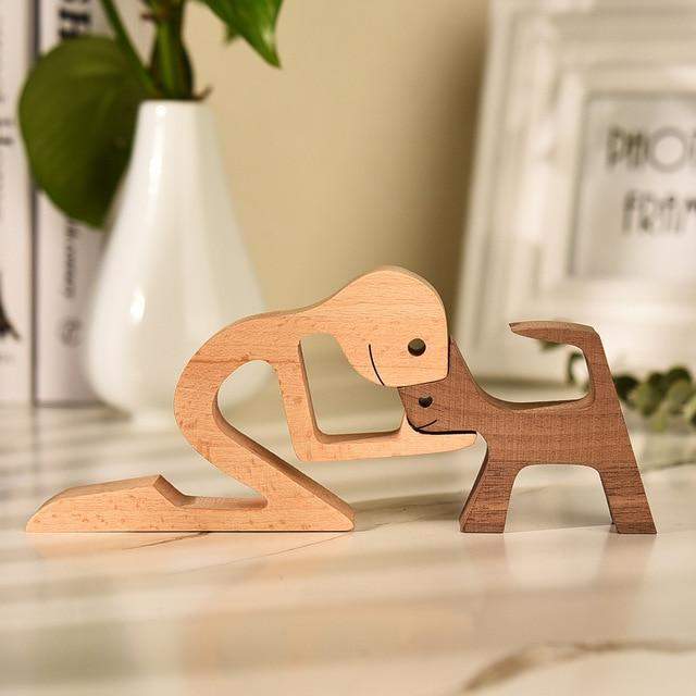 Unconditional Love Wooden Figurines Figurine Figurines love sense unconditional wood