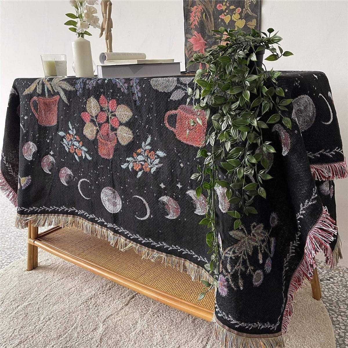 Universal Love Throw Blanket Moon phase blanket Wicca Blanket