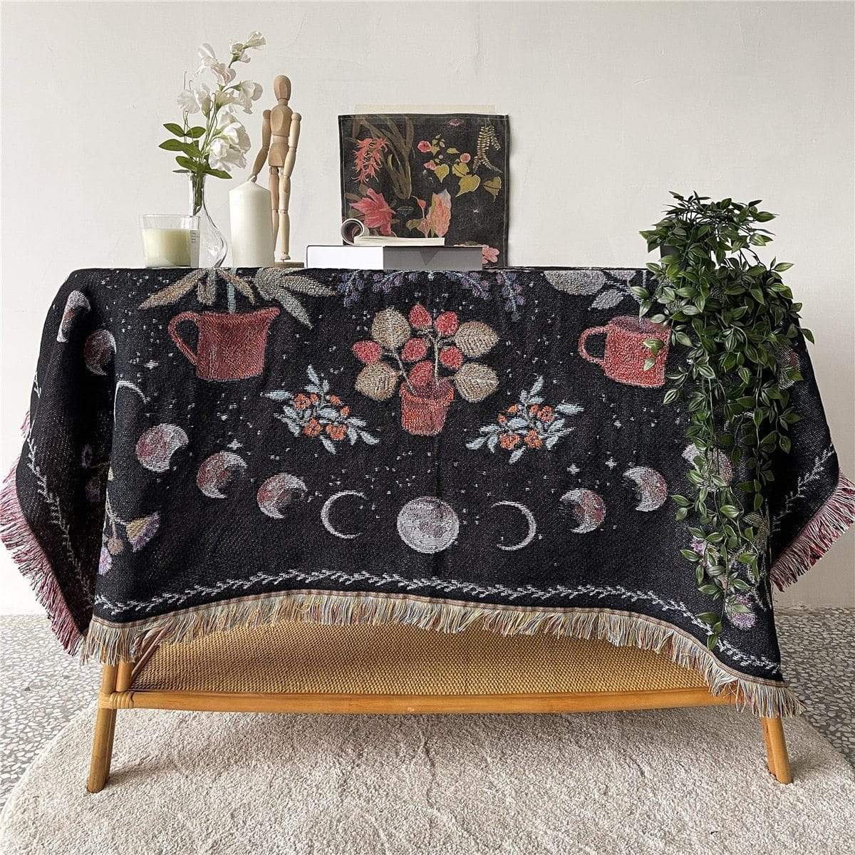 Universal Love Throw Blanket Moon phase blanket Wicca Blanket