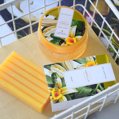 Vanilla Bath & Shower Basket Gift Set