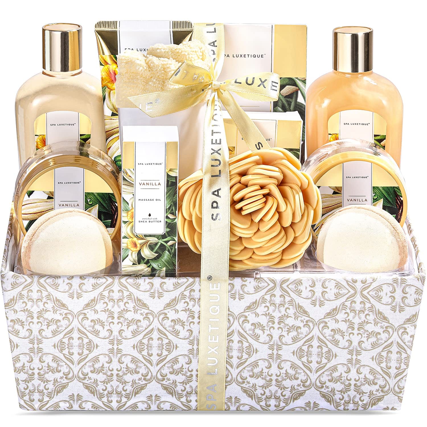 Vanilla Bath & Shower Basket Gift Set