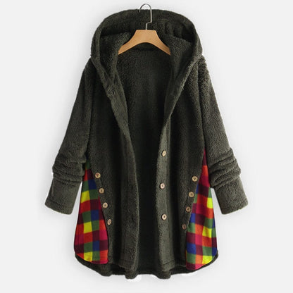Venus Patchwork Plaid Oversized Coat