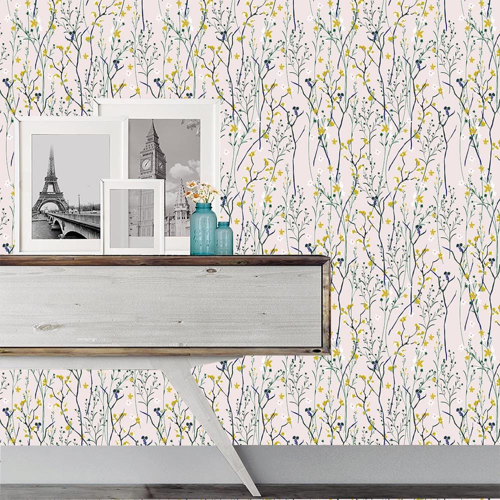 Vintage Floral Peel and Stick Wallpaper