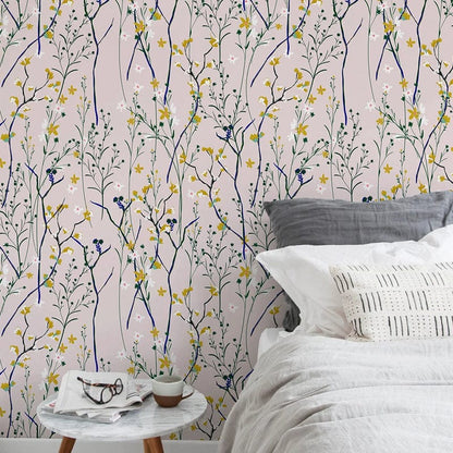 Vintage Floral Peel and Stick Wallpaper