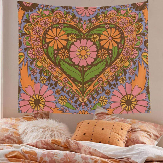 Vintage Floral Wall Tapestry