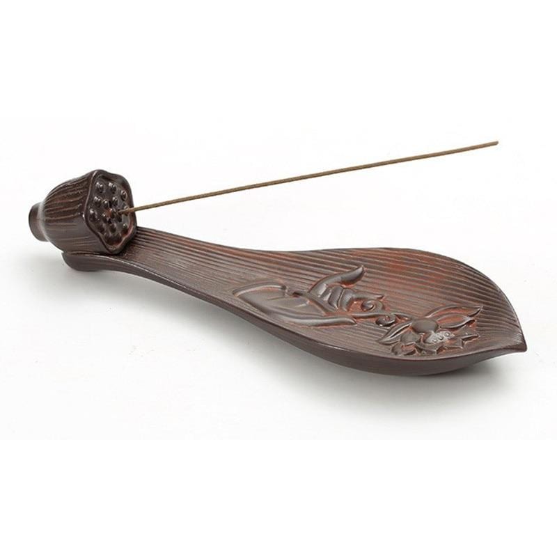 Vintage Leaf Boat Incense Burner