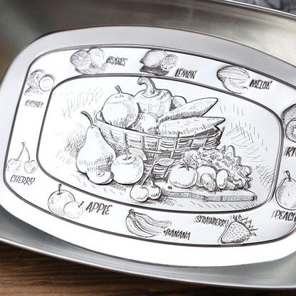 Vintage Metal Snack Tray Plates