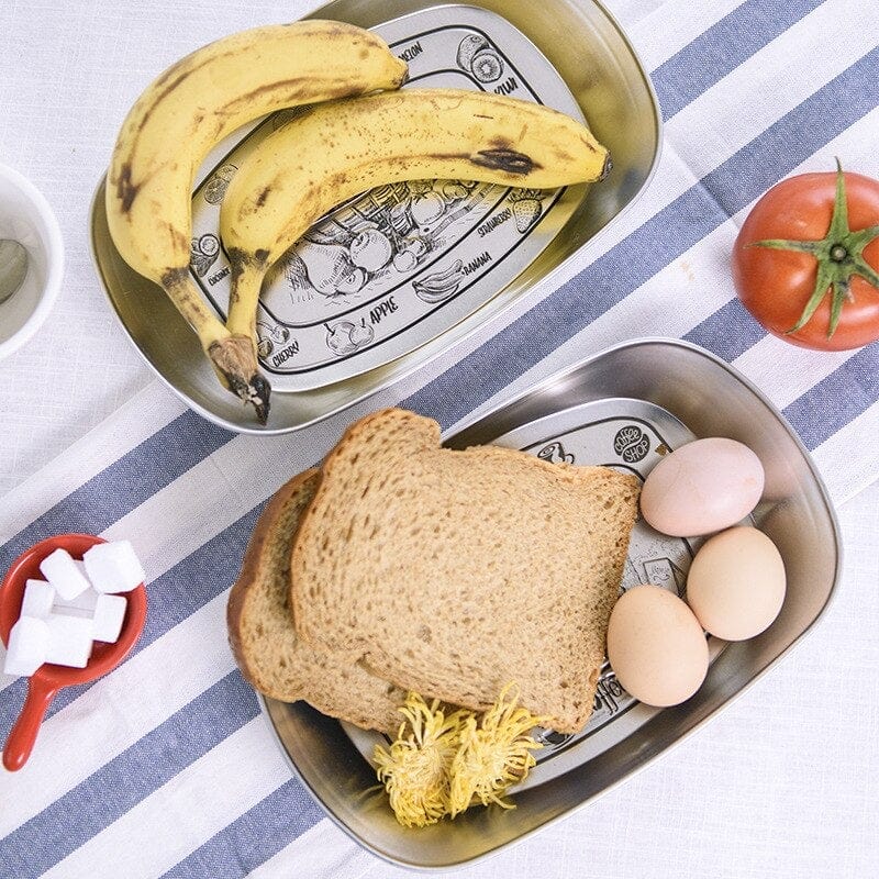Vintage Metal Snack Tray Plates