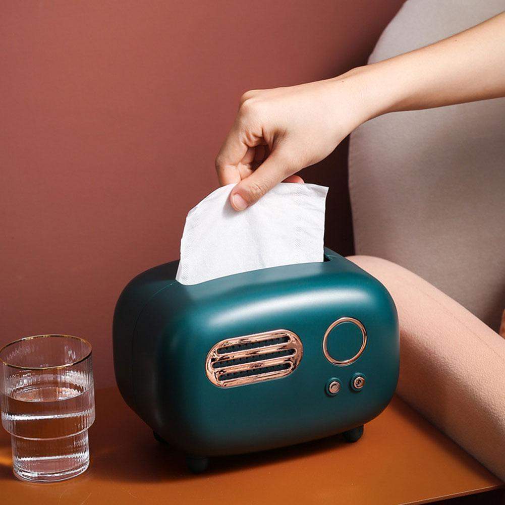 Vintage Radio Tissue Box
