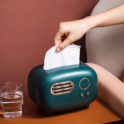 Vintage Radio Tissue Box