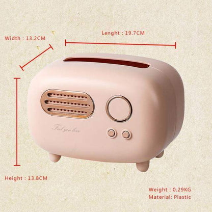 Vintage Radio Tissue Box