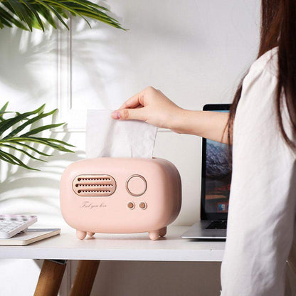Vintage Radio Tissue Box