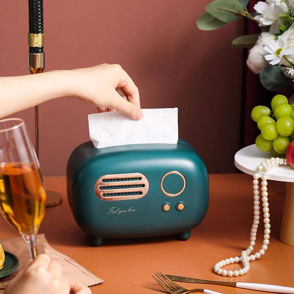 Vintage Radio Tissue Box