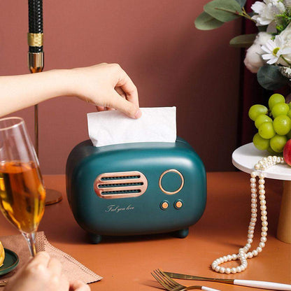 Vintage Radio Tissue Box