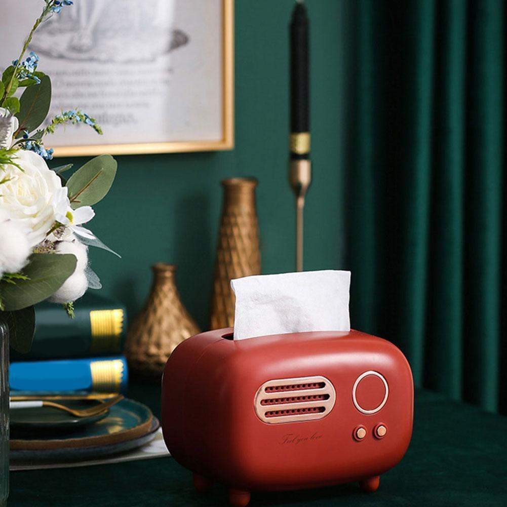 Vintage Radio Tissue Box